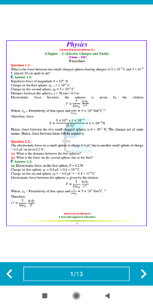 NCERT Solutions for Class 12 Physics in English Screenshot 3