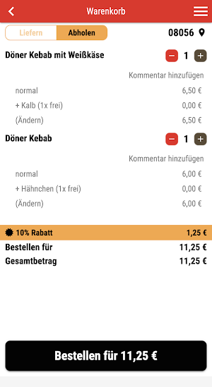 Haci Sener Dönerhaus Zwickau Screenshot 1