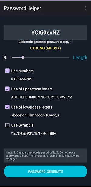 Password Helper Screenshot 0