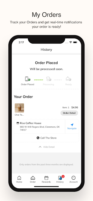 Rise Coffee House Screenshot 2