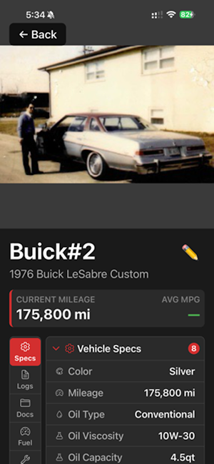 DIY Garage: Car & Service Log Screenshot 2