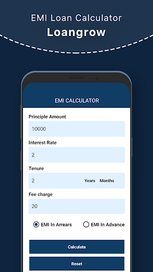 LoanGrow - EMI Loan Calculator Screenshot 3