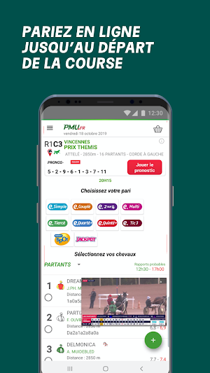 PMU Hippique – Courses, Turf, Quinté, Tiercé, Pari Screenshot 2