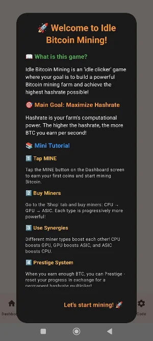 IDLE Bitcoin Mining Screenshot 1