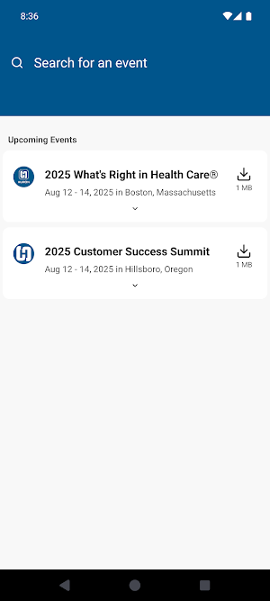 Huron Events Screenshot 1
