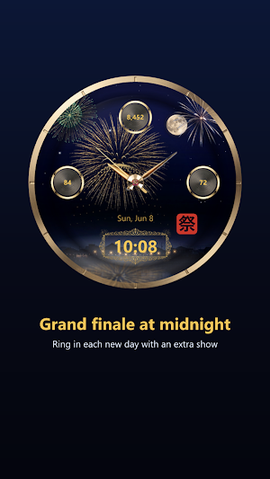 Hanabi Fireworks Watch Face Screenshot 3