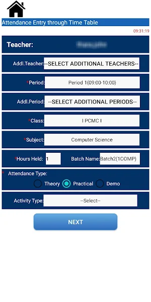 CJC Attendance App Screenshot 2