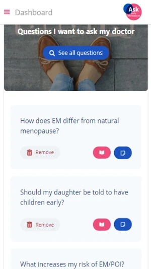 AskEarlyMenopause Screenshot 3