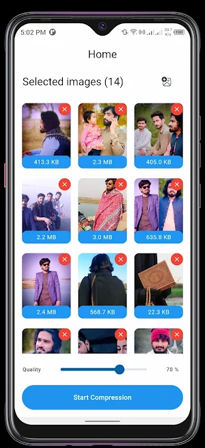 Multiple Image Compressor App Screenshot 2