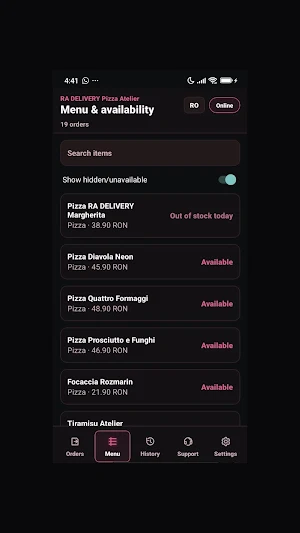 RA Delivery Merchant Screenshot 3