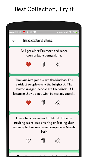 Quotes Captions - Insta Captions Screenshot 1