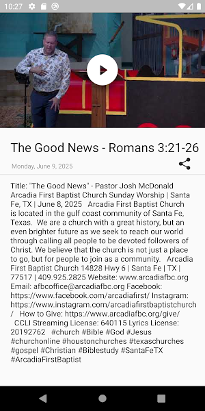 Arcadia First Baptist Church Screenshot 2