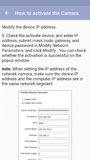 Hikvision ip camera guide Screenshot 0