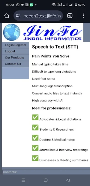 Jindal Speech 2 Text Converter Screenshot 3