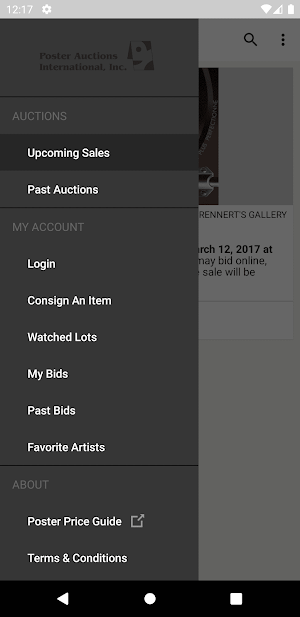Poster Auctions International Screenshot 0
