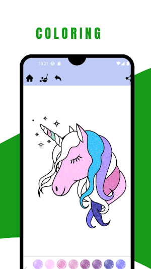 Baby Unicorn Coloring Book Screenshot 2
