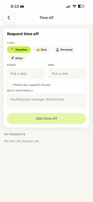 SimpleStaff Screenshot 3