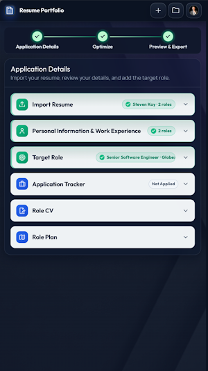 Resume Portfolio Screenshot 1