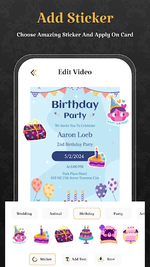 Video Invitation Card Maker Screenshot 3