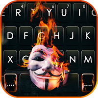 Burning Anonymous Keyboard Background