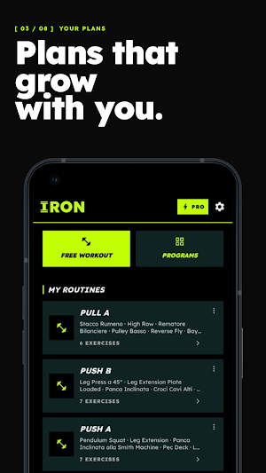 IRON: Workout Plans & Gym Log Screenshot 2