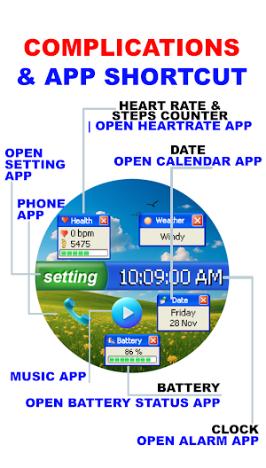 Sagehuz A058 Retro Watch Face Screenshot 2