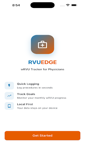 RVU Edge - RVU & Case Tracker Screenshot 0