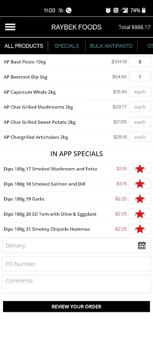 Raybek Foods Screenshot 1
