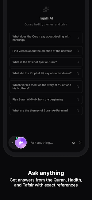 Tajalli: AI Quran Companion Screenshot 1