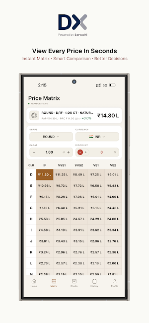 DX - Diamond Price Calculator Screenshot 1