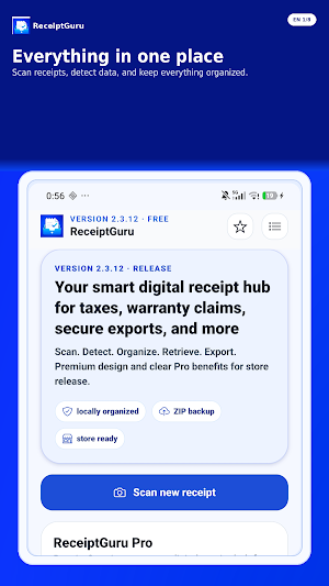 ReceiptGuru Invoice Scanner Screenshot 0