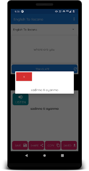 English To Ilocano Translator Screenshot 2