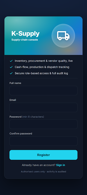 ATUMobile Supply Chain Screenshot 1