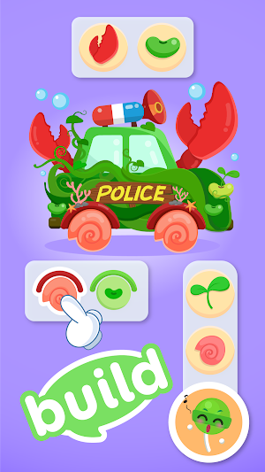 CandyBots Cars & Trucks🚓Vehicles Kids Puzzle Game Screenshot 2