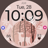 Xmas Reindeer pink watch face