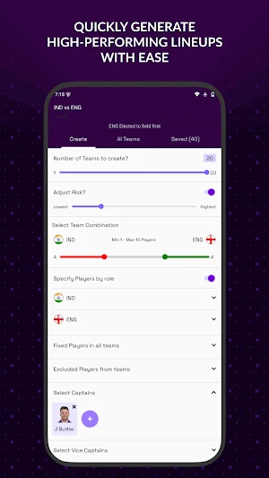 AI11: Fantasy Team Generator Screenshot 1