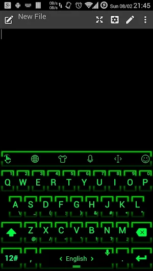 Keyboard Theme Neon 2 Green Screenshot 0
