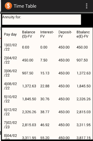App Annuity Calculator Screenshot 1
