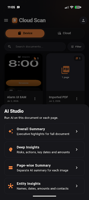 Cloud Scan: Ai Doc Scan & PDF Screenshot 1
