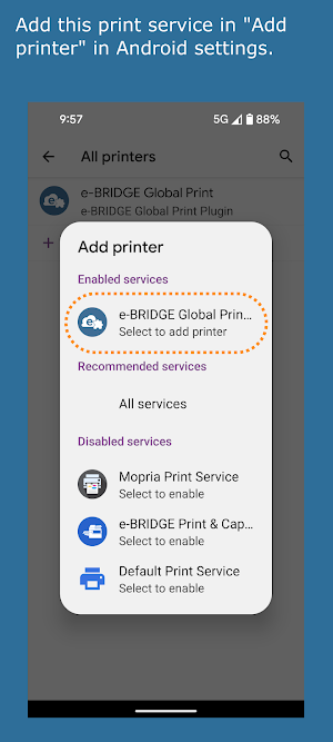 e-BRIDGE Global Print Plugin Screenshot 1