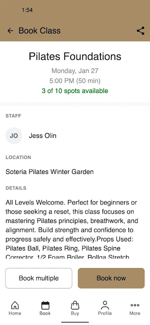 Soteria Pilates Screenshot 2