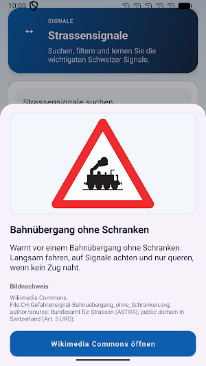Verkehrsschilder Schweiz Screenshot 1