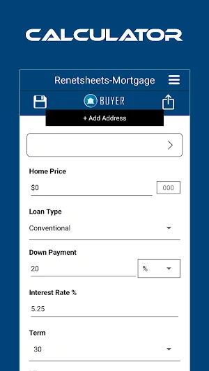 Renetsheets-Mortgage Screenshot 1