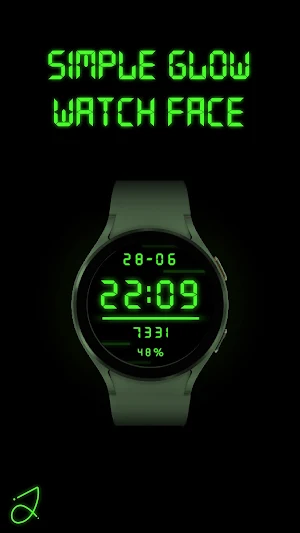 Simple Glow Watch Face Screenshot 0