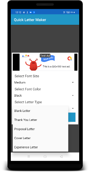 Quick PDF Letter Writer Screenshot 1