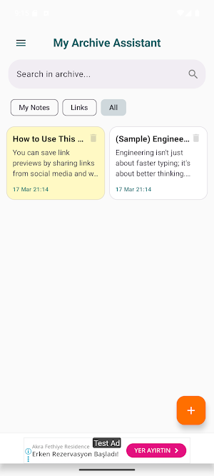 Smart Links & Notes Archiver Screenshot 2