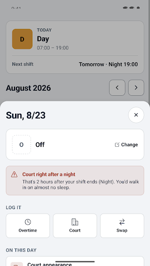 DutyWheel: Police Shifts Screenshot 2