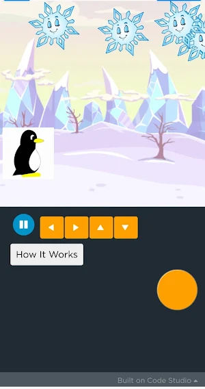 Penguin and Snowflakes Screenshot 1