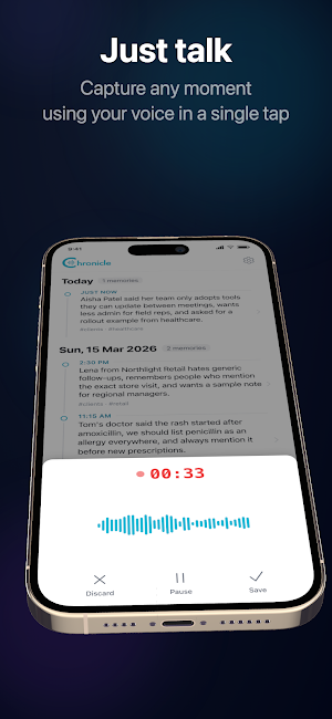 Chronicle - AI Voice Memory Screenshot 1