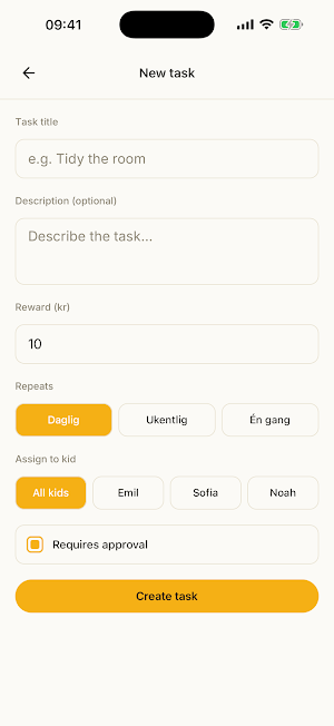 Kroni - Allowance & Chores Screenshot 2